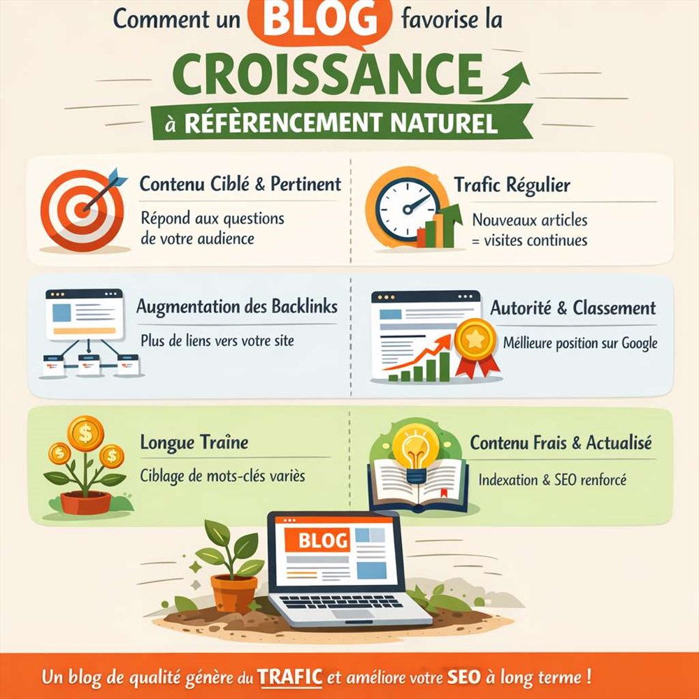 Comment un blog favorise la croissance à long terme du référencement naturel