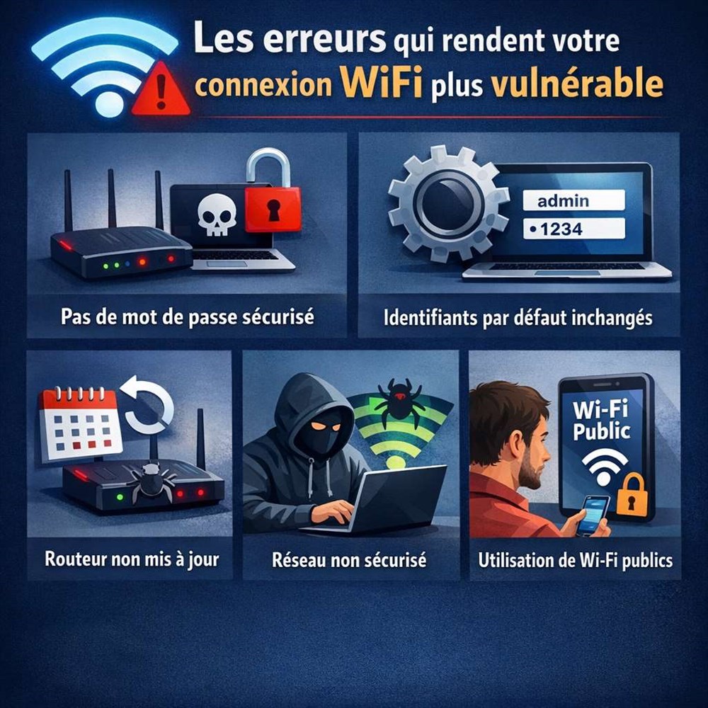 Les erreurs qui rendent votre connexion wi-fi plus vulnérable
