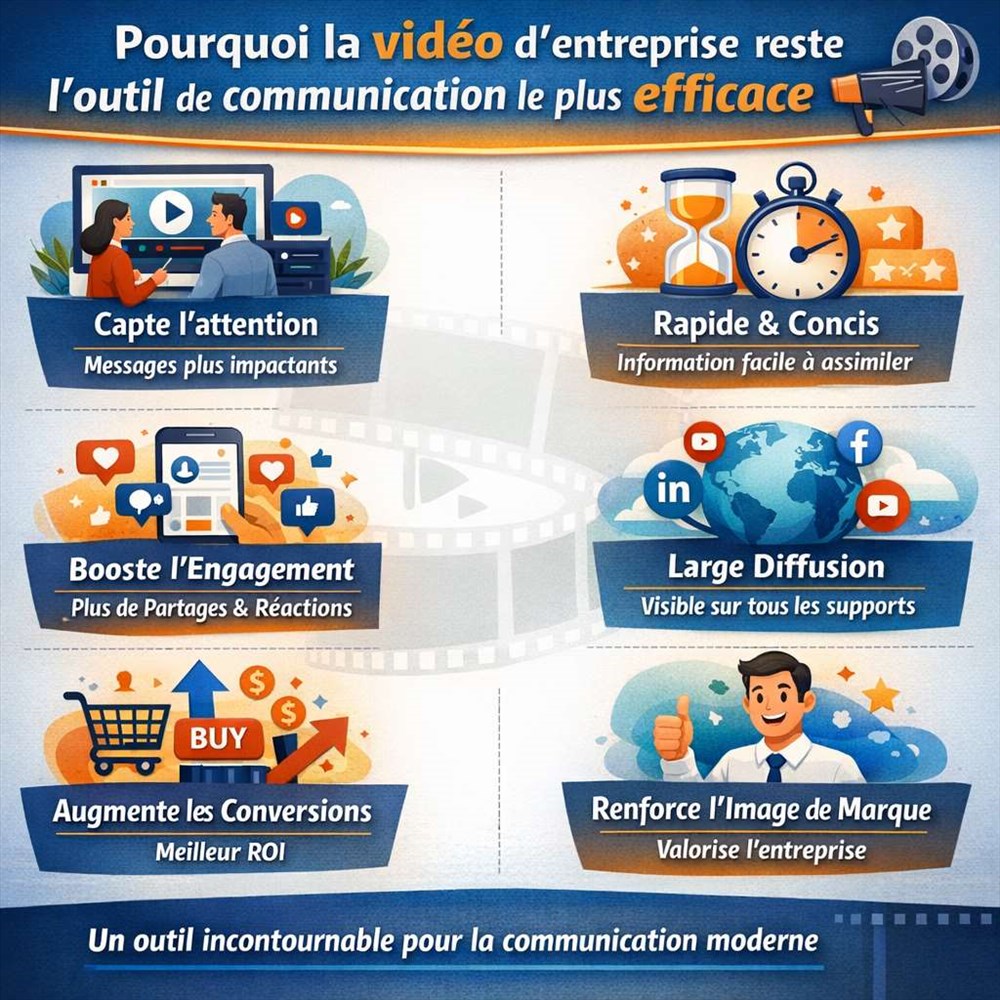 Pourquoi la vidéo d'entreprise reste l'outil de communication le plus efficace