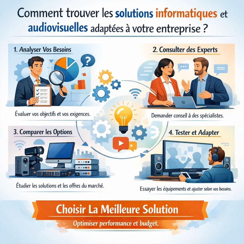 Comment trouver les solutions informatiques et audiovisuelles adaptées à votre entreprise
